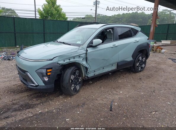 KM8HBCAB7RU117011 2024 HYUNDAI KONA Gray Առջևի ձախ երեք քառորդ տեսարան