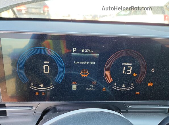 KM8HBCAB7SU255136 2025 HYUNDAI KONA Blue Instrument cluster view