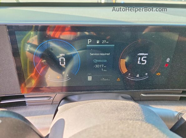 KM8HBCAB9RU048533 2024 HYUNDAI KONA Yellow ხელსაწყოთა პანელის ხედი