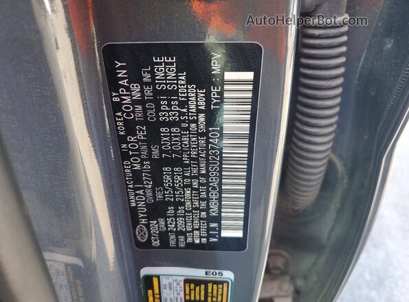 KM8HBCAB9SU237401 2025 HYUNDAI KONA Gray Панорамний вид салону 360°