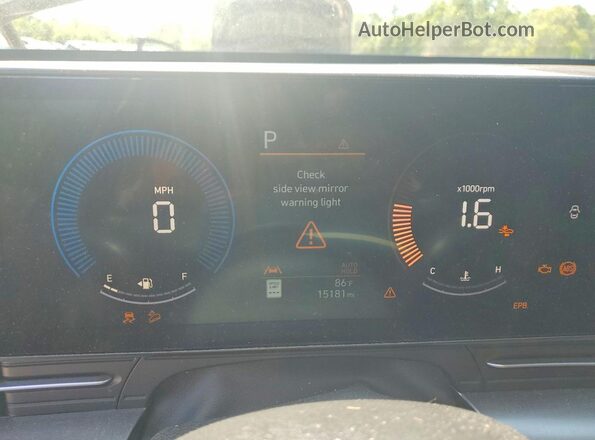KM8HBCABXRU083565 2024 HYUNDAI KONA Black Вид щитка приладів