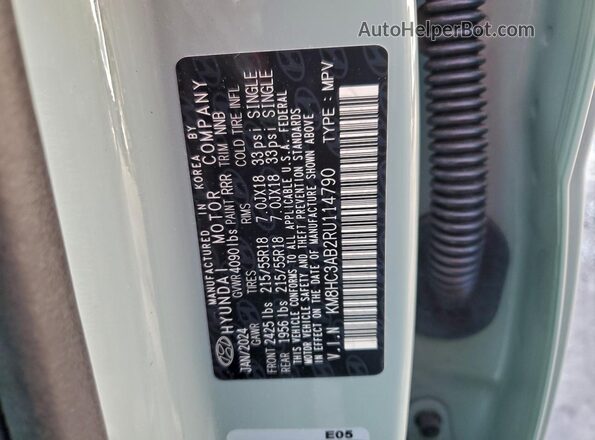 KM8HC3AB2RU114790 2024 HYUNDAI KONA Gray Սալոնի 360 աստիճան տեսք