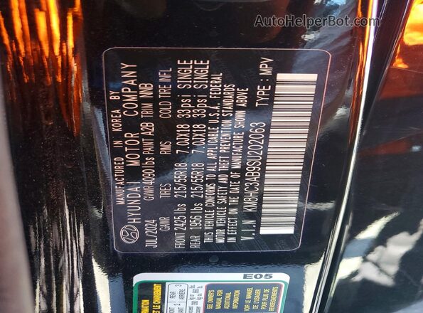 KM8HC3AB9SU202063 2025 HYUNDAI KONA Black Շարժիչի բաժամունքի տեսք