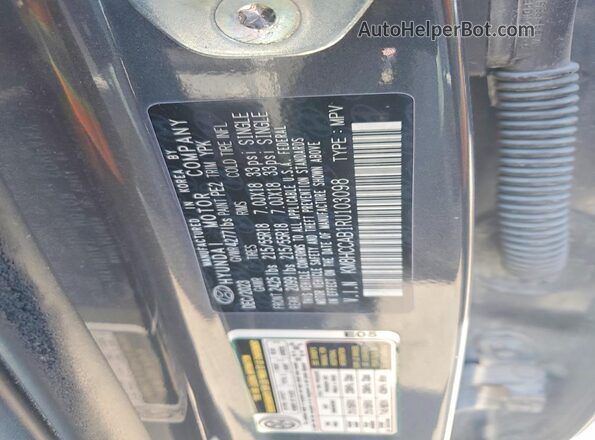 KM8HCCAB1RU103098 2024 HYUNDAI KONA Gray Vista de la etiqueta del VIN