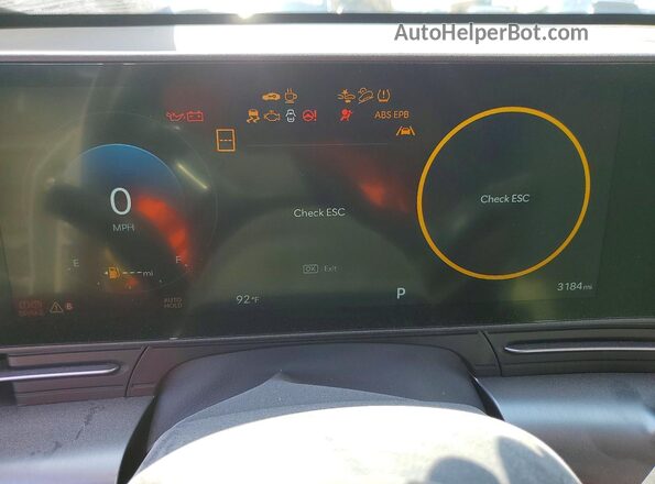 KM8HD3A39TU374388 2026 HYUNDAI KONA White Instrument cluster view