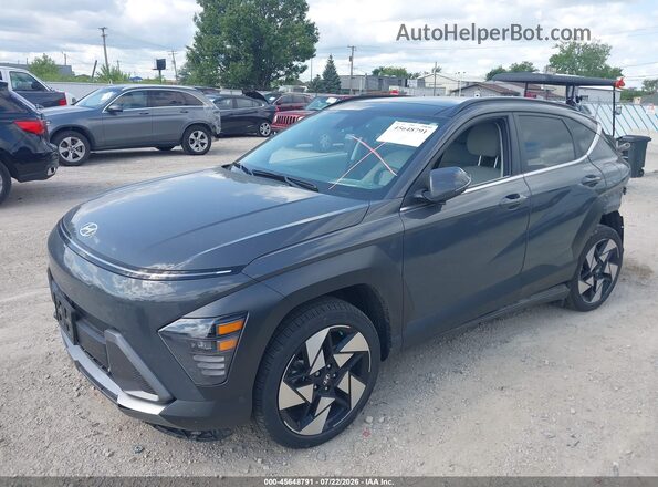 KM8HECA31RU057596 2024 HYUNDAI KONA Gray წინა მარცხენა ხედი სამი მეოთხედიდან