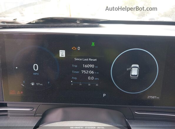 KM8HECA31RU057596 2024 HYUNDAI KONA Gray უკანა სავარძლების ხედი