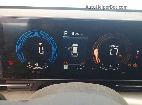 KM8HF3AB1TU371129 2026 HYUNDAI KONA Charcoal Widok zestawu wskaźników