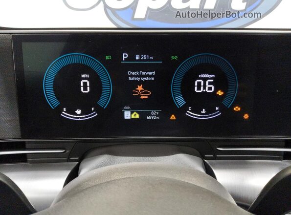 KM8HF3AB1TU410575 2026 HYUNDAI KONA Black Սարքավորումների վահանակի տեսք