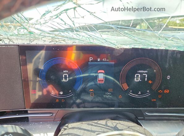 KM8HF3AB2TU473345 2026 HYUNDAI KONA White Instrument cluster view