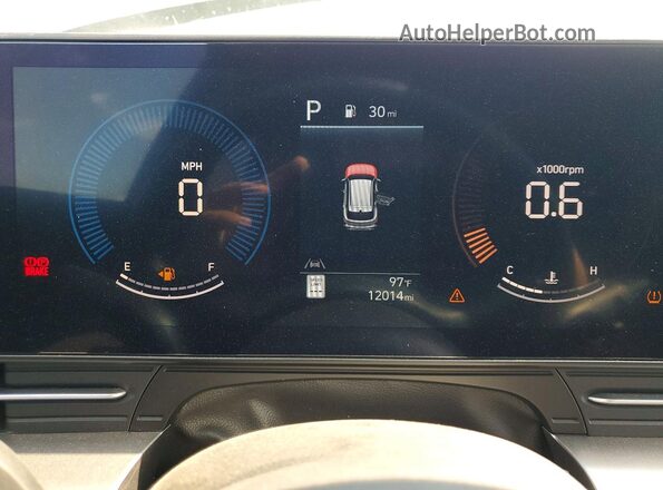 KM8HF3AB6TU435827 2026 HYUNDAI KONA Gray Սարքավորումների վահանակի տեսք