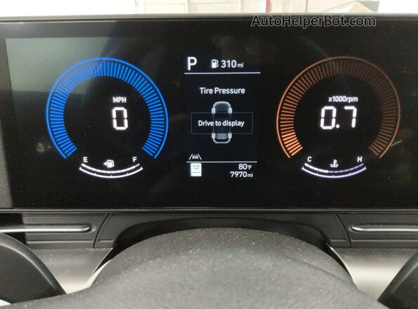 KM8HF3AB9TU454050 2026 HYUNDAI KONA Red Սարքավորումների վահանակի տեսք
