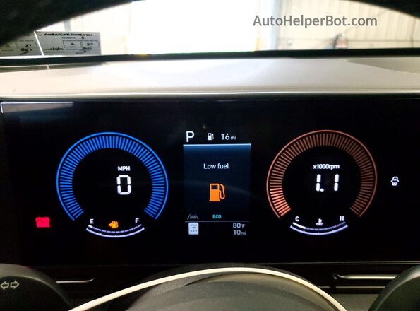 KM8HFCAB1TU487981 2026 HYUNDAI KONA Green Instrument cluster view