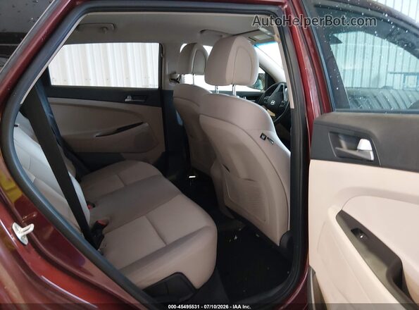 KM8J23A40HU576575 2017 HYUNDAI TUCSON Burgundy Vista de la etiqueta del VIN