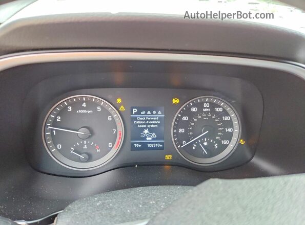 KM8J23A40MU294978 2021 HYUNDAI TUCSON Black Вид щитка приладів