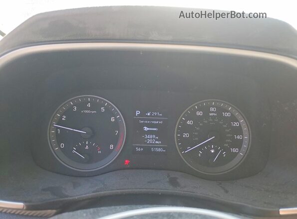 KM8J23A42KU935285 2019 HYUNDAI TUCSON Black Вид щитка приладів
