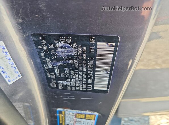 KM8J23A45JU691615 2018 HYUNDAI TUCSON Gray VIN კოდის სტიკერის ხედი