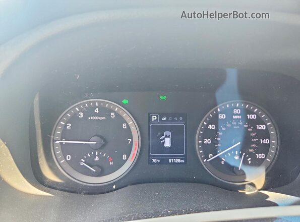KM8J23A45JU691615 2018 HYUNDAI TUCSON Gray ხელსაწყოთა პანელის ხედი