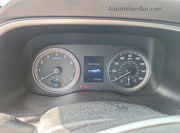 KM8J23A45KU897230 2019 HYUNDAI TUCSON Blue Вид щитка приладів