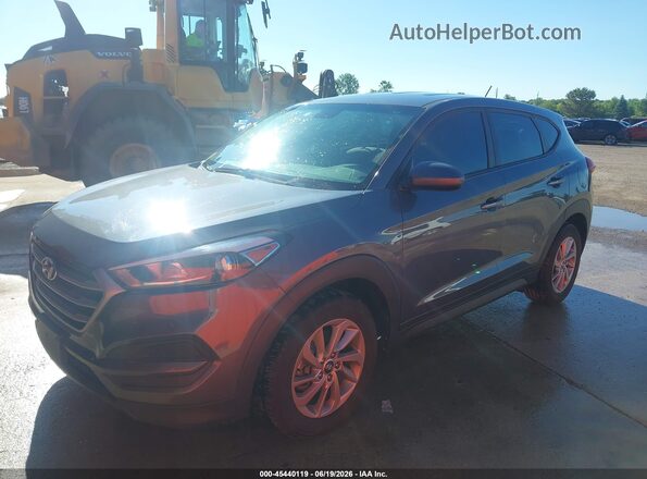 KM8J23A46JU655366 2018 HYUNDAI TUCSON Gray წინა მარცხენა ხედი სამი მეოთხედიდან