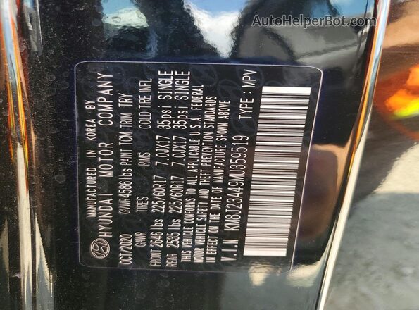 KM8J23A49MU359519 2021 HYUNDAI TUCSON Black Vista del compartimento del motor