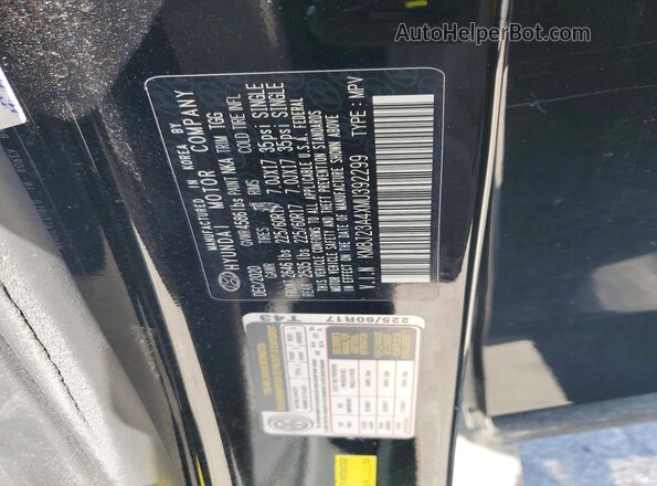 KM8J23A4XMU392299 2021 HYUNDAI TUCSON Black Vista de la etiqueta del VIN