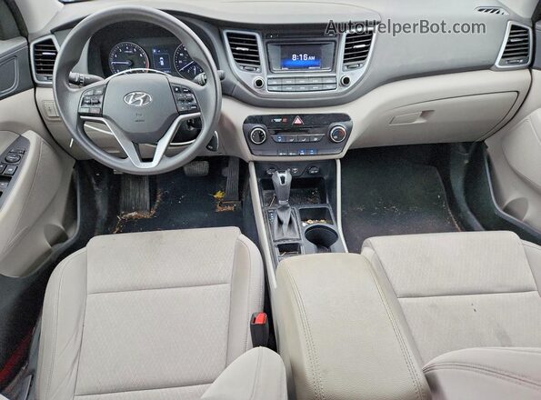 KM8J2CA41JU754404 2018 HYUNDAI TUCSON Black წინა პანელის ხედი