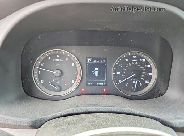 KM8J2CA41JU754404 2018 HYUNDAI TUCSON Black ხელსაწყოთა პანელის ხედი