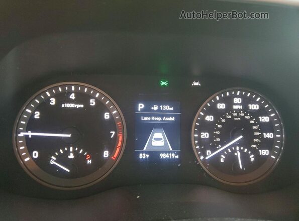KM8J2CA41LU252205 2020 HYUNDAI TUCSON Blue ხელსაწყოთა პანელის ხედი