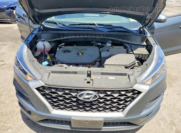 KM8J2CA41MU374869 2021 HYUNDAI TUCSON Blue Вид задньої частини салону