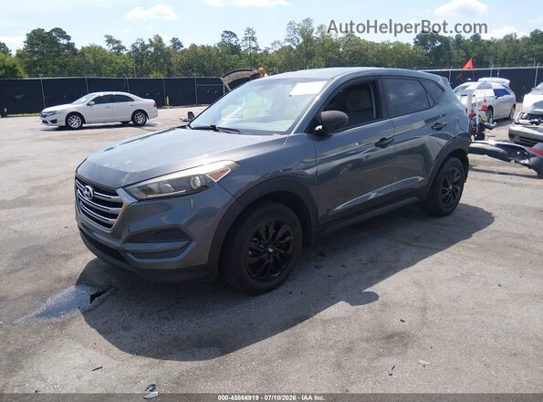 KM8J2CA44JU677897 2018 HYUNDAI TUCSON Gray წინა მარცხენა ხედი სამი მეოთხედიდან