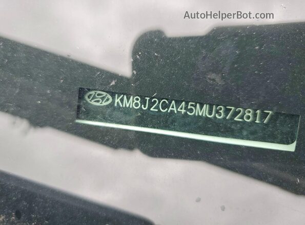 KM8J2CA45MU372817 2021 HYUNDAI TUCSON White VIN sticker view