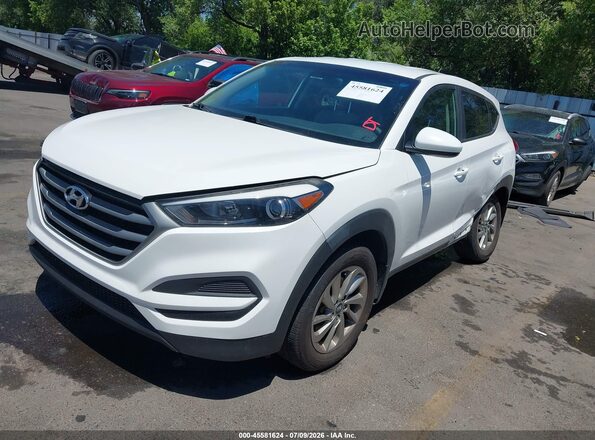 KM8J2CA46JU701164 2018 HYUNDAI TUCSON White წინა მარცხენა ხედი სამი მეოთხედიდან