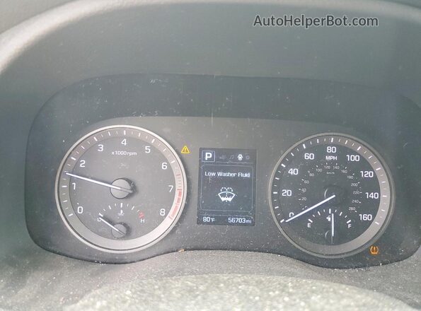 KM8J2CA47JU694435 2018 HYUNDAI TUCSON Gray Vista del cuadro de instrumentos