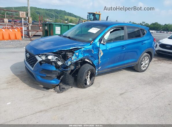 KM8J2CA47KU003261 2019 HYUNDAI TUCSON Blue წინა მარცხენა ხედი სამი მეოთხედიდან