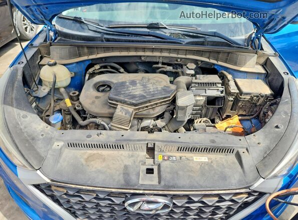 KM8J2CA47KU844495 2019 HYUNDAI TUCSON Blue Vista del compartimento del motor