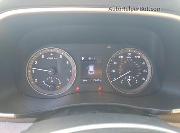 KM8J2CA47KU925321 2019 HYUNDAI TUCSON White Вид щитка приладів