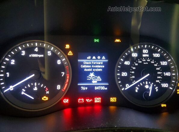 KM8J2CA48KU005651 2019 HYUNDAI TUCSON White Vista del cuadro de instrumentos