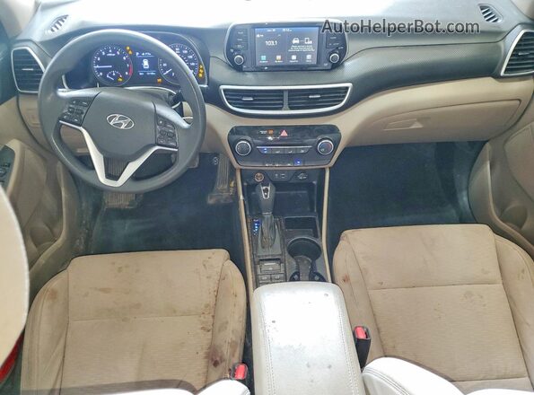 KM8J2CA48LU166356 2020 HYUNDAI TUCSON Белый Вид панели приборов