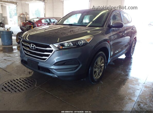 KM8J2CA49JU656740 2018 HYUNDAI TUCSON Gray წინა მარცხენა ხედი სამი მეოთხედიდან