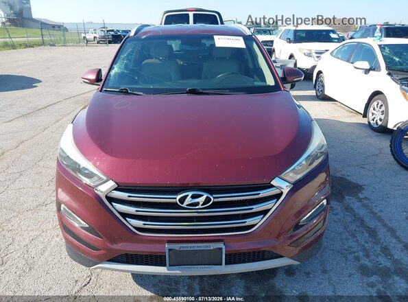 KM8J33A22HU338299 2017 HYUNDAI TUCSON Purple Vista del cuadro de instrumentos