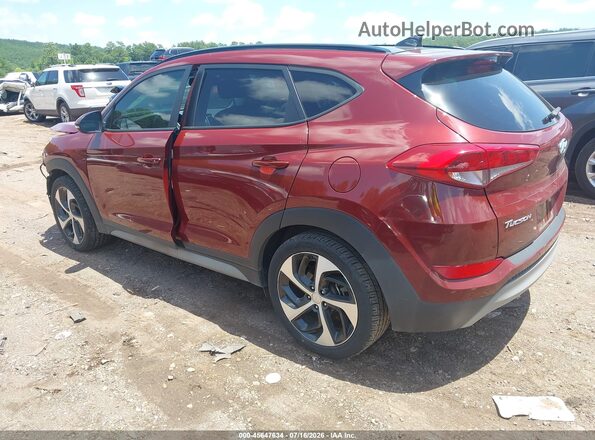 KM8J33A23JU804313 2018 HYUNDAI TUCSON Maroon Задня ліва чверть