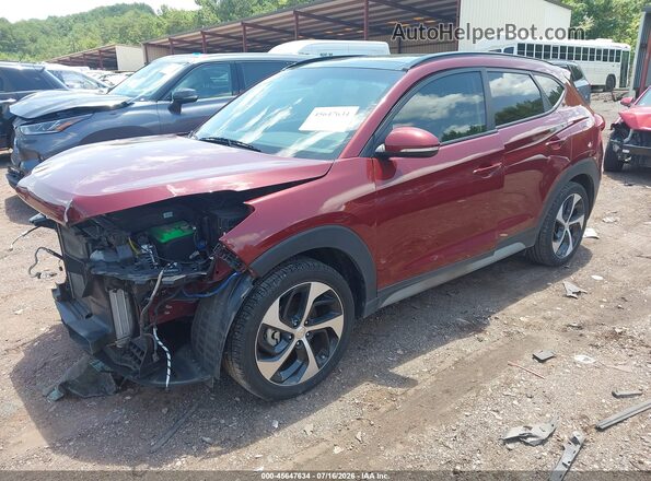 KM8J33A23JU804313 2018 HYUNDAI TUCSON Maroon Передня ліва чверть