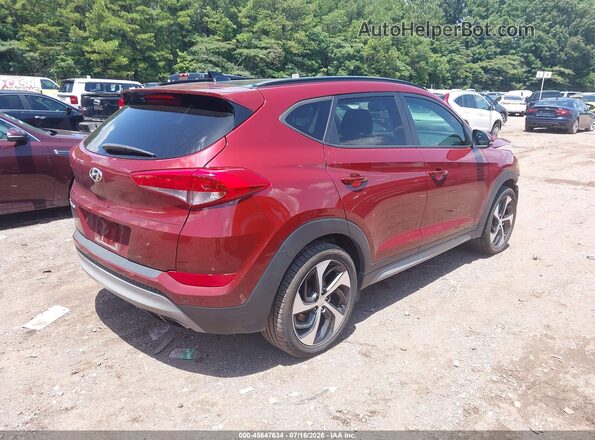 KM8J33A23JU804313 2018 HYUNDAI TUCSON Maroon Задня права чверть
