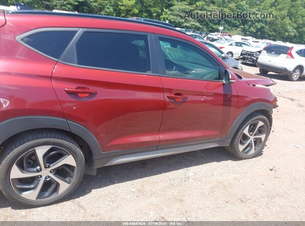 KM8J33A23JU804313 2018 HYUNDAI TUCSON Maroon Вид задньої частини салону