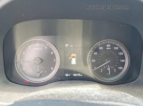 KM8J33A28GU145833 2016 HYUNDAI TUCSON Black Вид щитка приладів