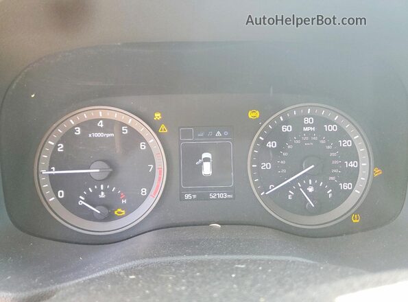 KM8J33A29HU535003 2017 HYUNDAI TUCSON White Instrument cluster view
