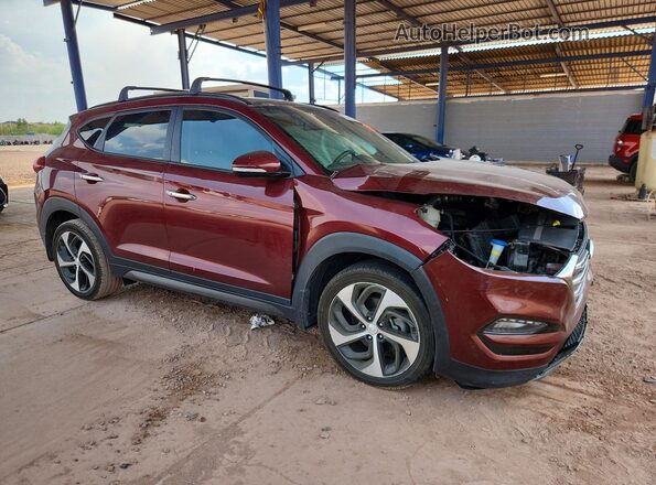 KM8J33A2XGU148166 2016 HYUNDAI TUCSON Бордовый Передняя правая четверть