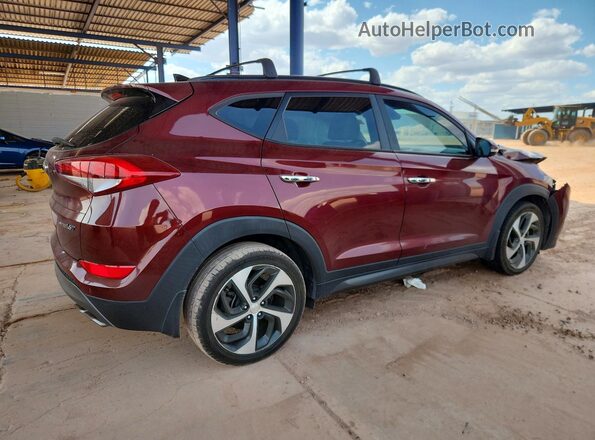 KM8J33A2XGU148166 2016 HYUNDAI TUCSON Бордовый Задняя правая четверть
