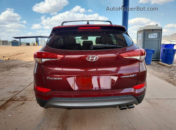 KM8J33A2XGU148166 2016 HYUNDAI TUCSON Бордовый Вид сзади